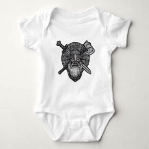 Body Para Bebê viking man germanic nordic nórdico runic