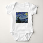 Body Para Bebê Vincent van Gogh Iconic Starry Night<br><div class="desc">A pintura mais icônica de Vincent van Gogh,  intitulada "Noite Estrelada".</div>