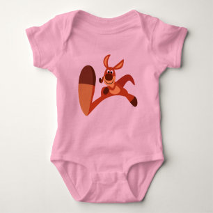 Body Para Bebê "Vindo!" Cartoon bonito Kangaroo Baby Roupa
