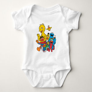 Body Para Bebê Vintage 123 Sesame Street