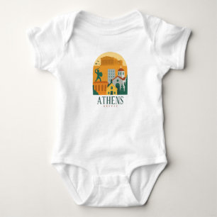 Body Para Bebê Vintage Athens Grécia Parthenon Baby Bodway