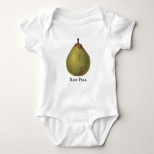 Body Para Bebê Vintage Baby Pear Fruit T-Shirt