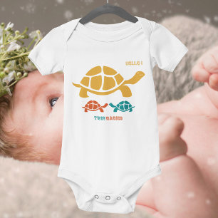 Body Para Bebê Vintage Color Tortoise Cartoise