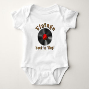 Body Para Bebê Vintage - De volta ao Vinyl, o recorde voltou