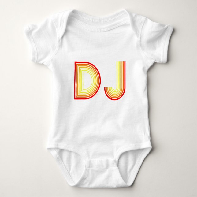 Body Para Bebê vintage DJ (Frente)