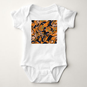 Body Para Bebê Vintage geométrica colorido com pano de fundo perf