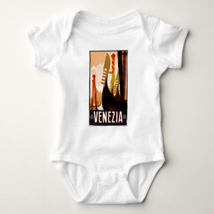 Body Para Bebê Vintage Gondola Venezia Itália Viagem