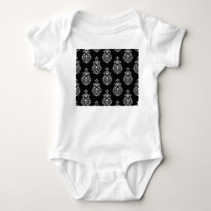 Body Para Bebê Vintage paisley, padrão elegante sem descontinuida
