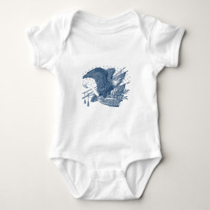 Body Para Bebê Vintage Patriotic Screaming Eagle USA Flag Arrows
