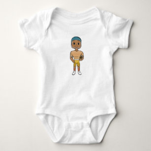 Body Para Bebê vintage retrô jogador de futebol arco-íris ombre
