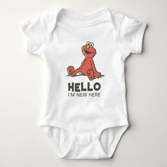 Body Para Bebê Vintage Sesame Street - Elmo Bebê (Frente)