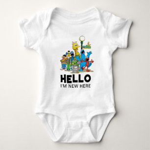 Body Para Bebê Vintage Sesame Street Novo Bebê