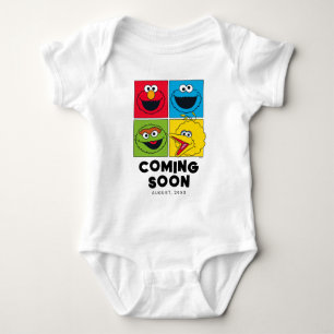 Body Para Bebê Vintage Sesame Street   Novo Bebê Em Breve