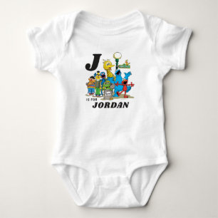 Body Para Bebê Vintage Sesame Street Pals Personalizados