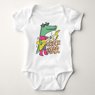 Body Para Bebê Violão-crocodilo