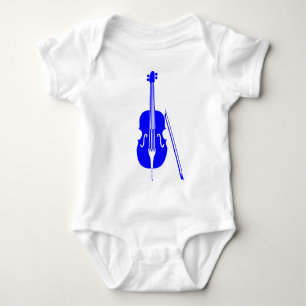 Body Para Bebê Violoncelo - azul