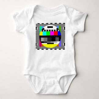 Body Para Bebê Visão geral de ausência de sinal da TV retrô.