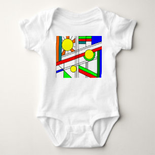 Body Para Bebê Vista Moderna de Vidro Estreito