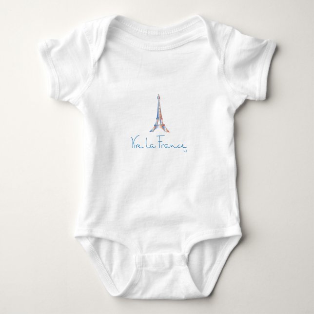 Body Para Bebê Viva La France - Francês (Frente)
