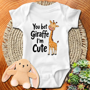 Body Para Bebê Você aposta que girafa que sou bonita