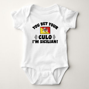Body Para Bebê Você aposta seu Culo que eu sou siciliano