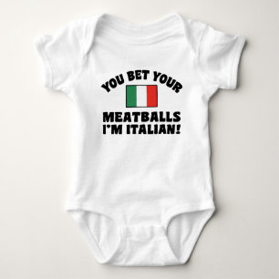 Body Para Bebê Você aposta seus Meatballs que eu sou italiano