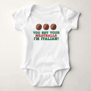 Body Para Bebê Você aposta seus Meatballs que eu sou italiano