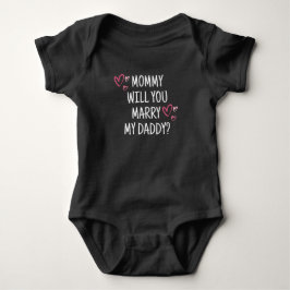 Body Para Bebê Você Casa com Meu Papai? Bodysuit de Bebê