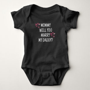 Body Para Bebê Você Casa com Meu Papai? Bodysuit de Bebê