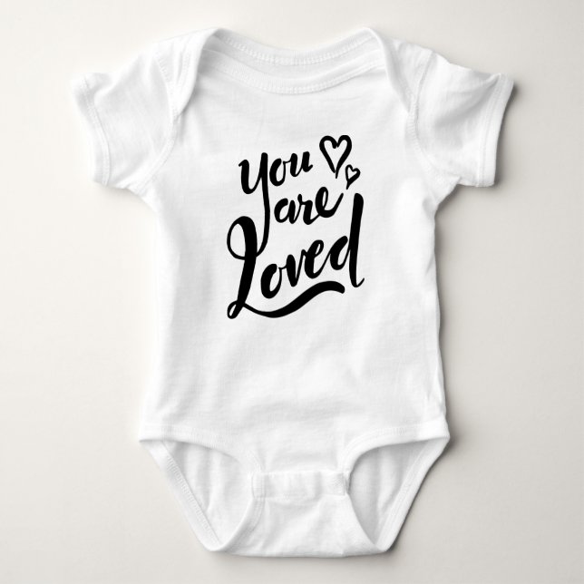 Body Para Bebê Você é amado - equipamento inspirado do bebê (Frente)