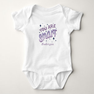 Body Para Bebê Você É Inteligente Nome Personalizado Fofo