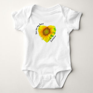 Body Para Bebê Você é meu coração. . Cheiro Amarelo