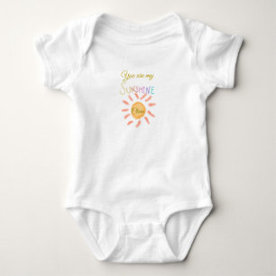 Body Para Bebê você é meu raio solar amarelo alaranjado raios sol