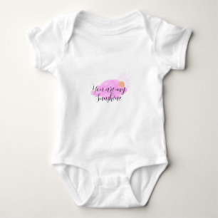Body Para Bebê você é meu sol raios de sol rosa roxo nuvens