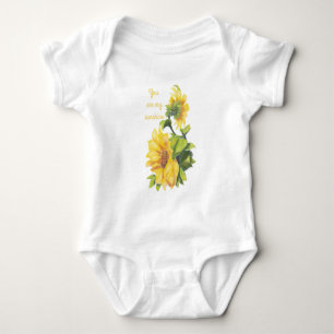Body Para Bebê Você é minha arte Sunshine Cote Sunflower
