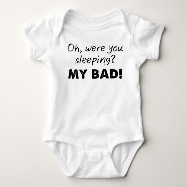 Body Para Bebê Você Estava Dormindo Meu Malvado Romper Rastreador (Frente)