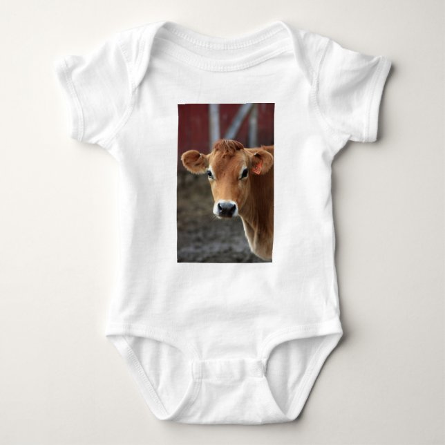 Body Para Bebê Você não acha que eu sou Bonito Jersey Cow? (Frente)