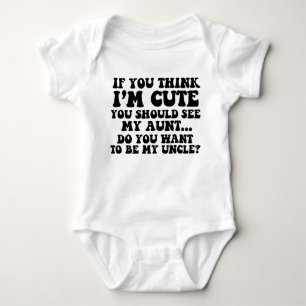 Body Para Bebê Você quer ser meu tio? Creeper infantil engraçad