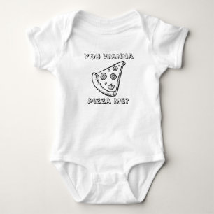 Body Para Bebê Você quer uma pizza mim - Romper do bebê da