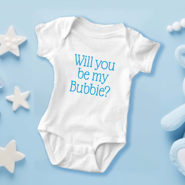 Body Para Bebê Você será meu Bubbie Cute Judeu Boy? (Criador carregado)