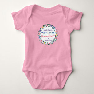 Body Para Bebê Você Será Minha Madrinha? Bebê Bodysuit
