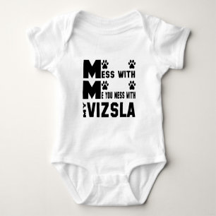 Body Para Bebê Você suja com meu Vizsla