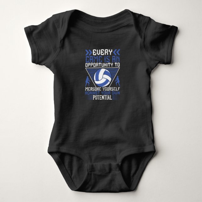 Body Para Bebê Volei - Todo Jogo É Uma Oportunidade (Frente)