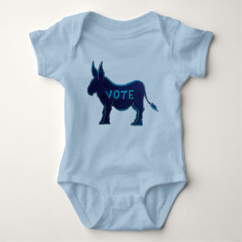 Body Para Bebê VOTE Blue Donkey Dia das Eleições EUA Votando Patr