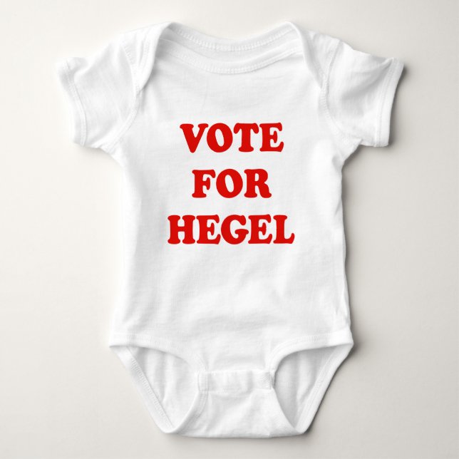Body Para Bebê Voto para o Creeper de Hegel (Frente)