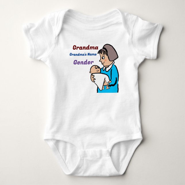 Body Para Bebê Vovó 5 (Frente)