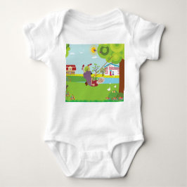 Body Para Bebê Vovó balançando no balanço