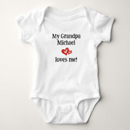 Body Para Bebê Vovô Me Ama, Presente Personalizado do Vovô, 