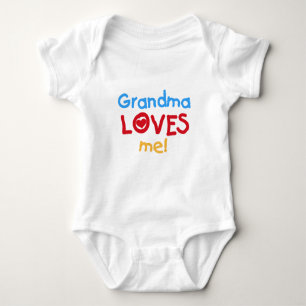 Body Para Bebê Vovó me ama T-shirts e presentes