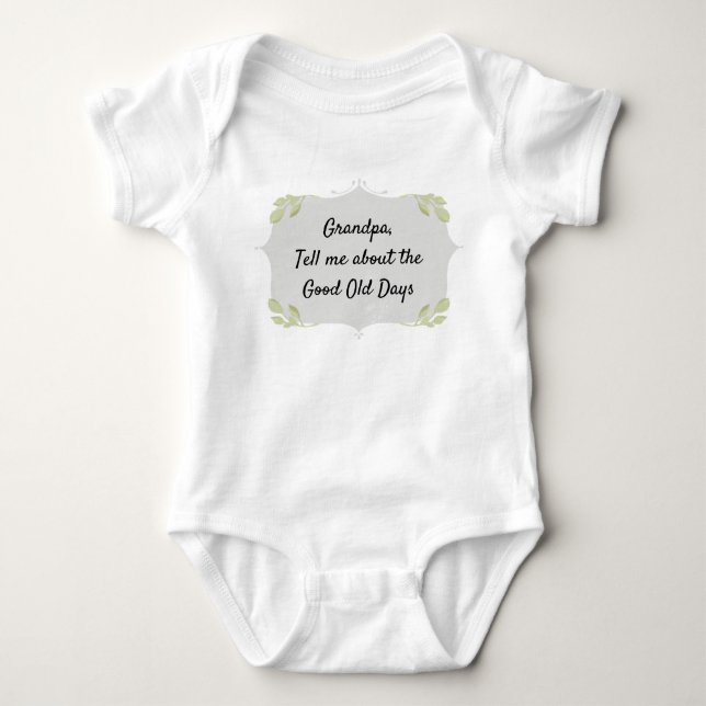 Body Para Bebê Vovô Me Conta (Frente)